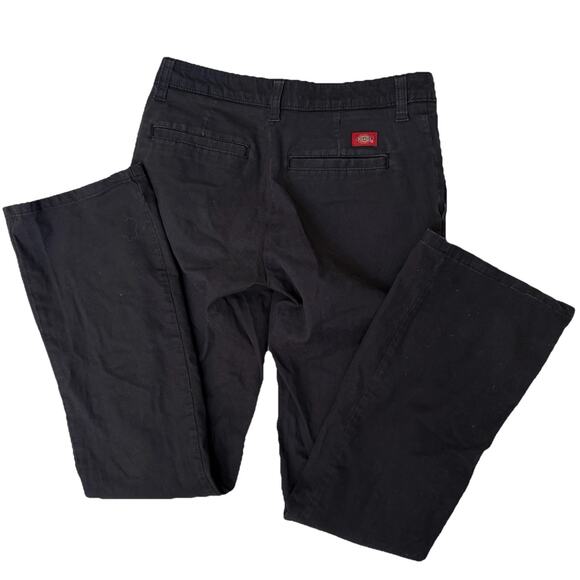 Dickies Pants Black Bootcut Flare Women’s Size 2R Trouser Khaki Pants - Picture 1 of 6